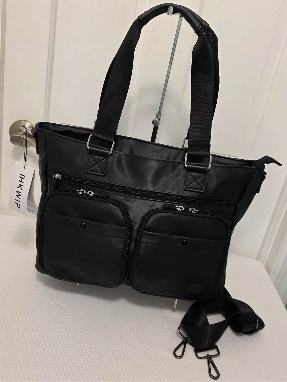 IHKWIP Cargo Catchall Tote Metallic Black Business, Travel, School